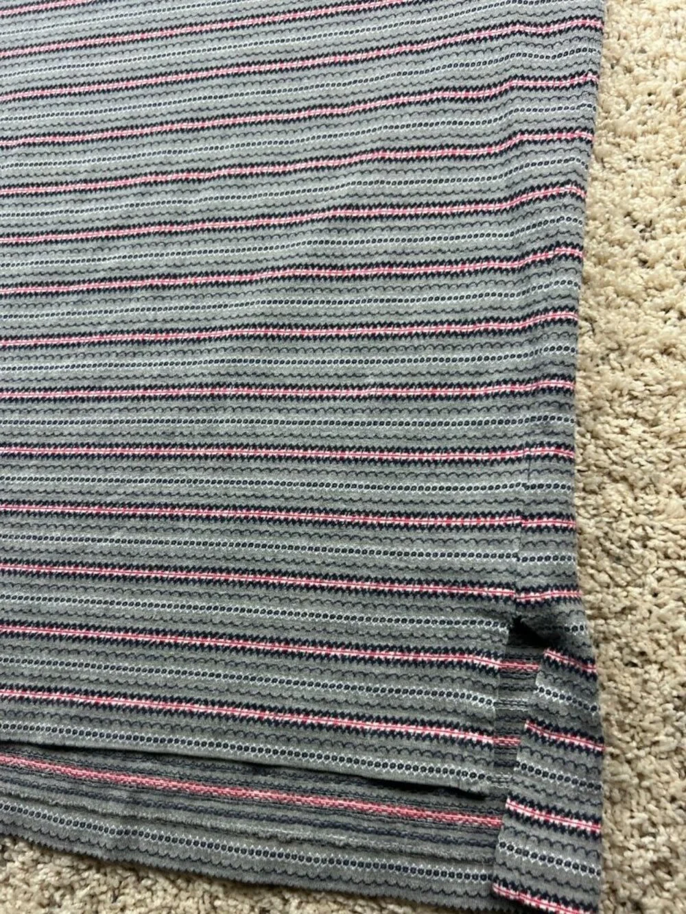 Polo Ralph Lauren Polo Shirt Mens Large L Short Sleeve Gray Red Geometric Print